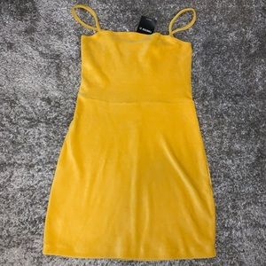 Mustard mini dress